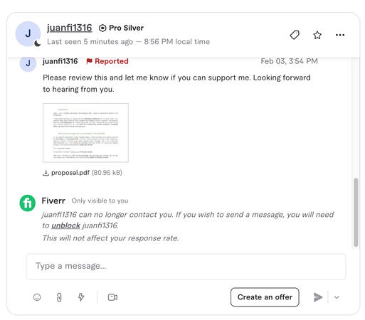 juanfi1316 Scammer's crime: trying to get me to download a suspicious PDF
